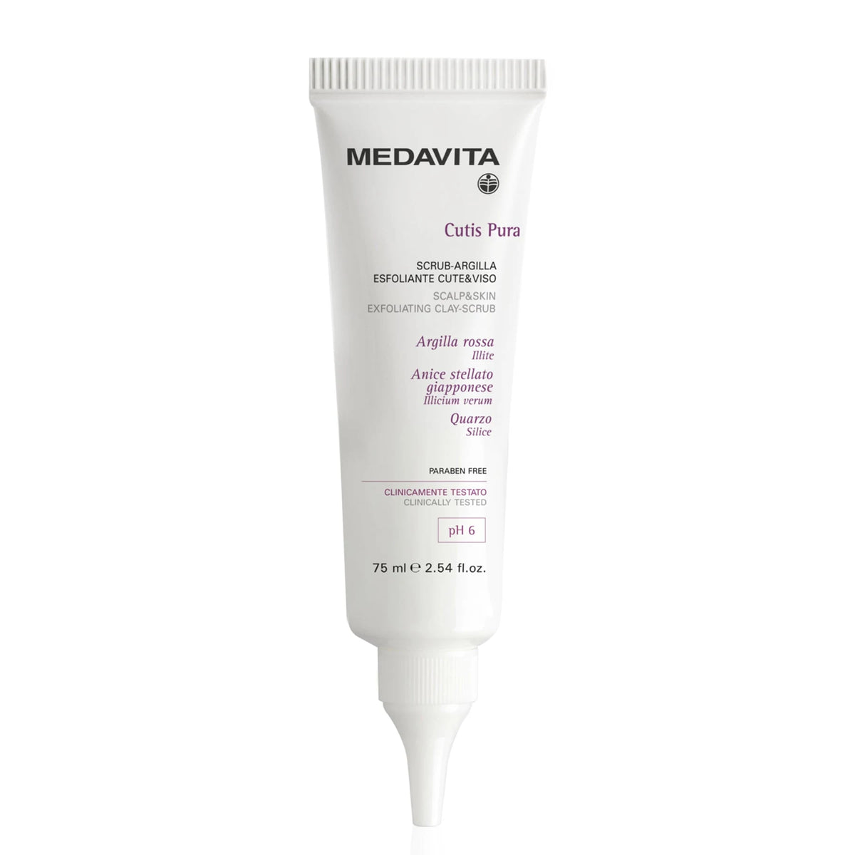Medavita Cutis Pura Scalp & Face Exfoliating Clay-Scrub 75ml clay scrub #Size_75ml