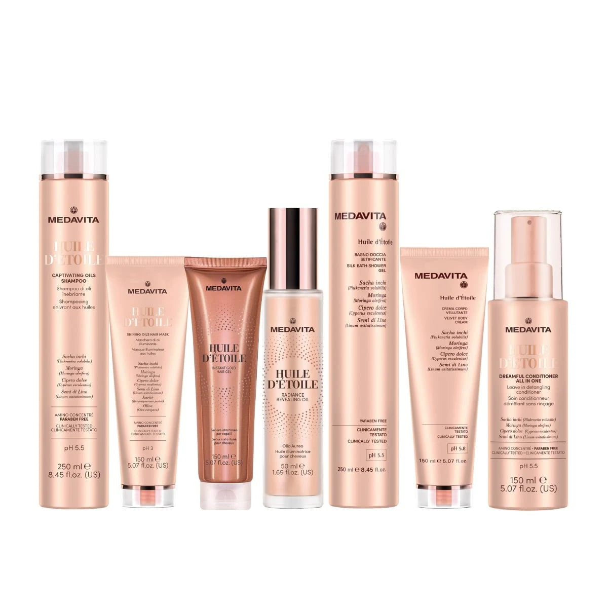 Medavita Huile d'Étoile Shining Oils Hair Mask range