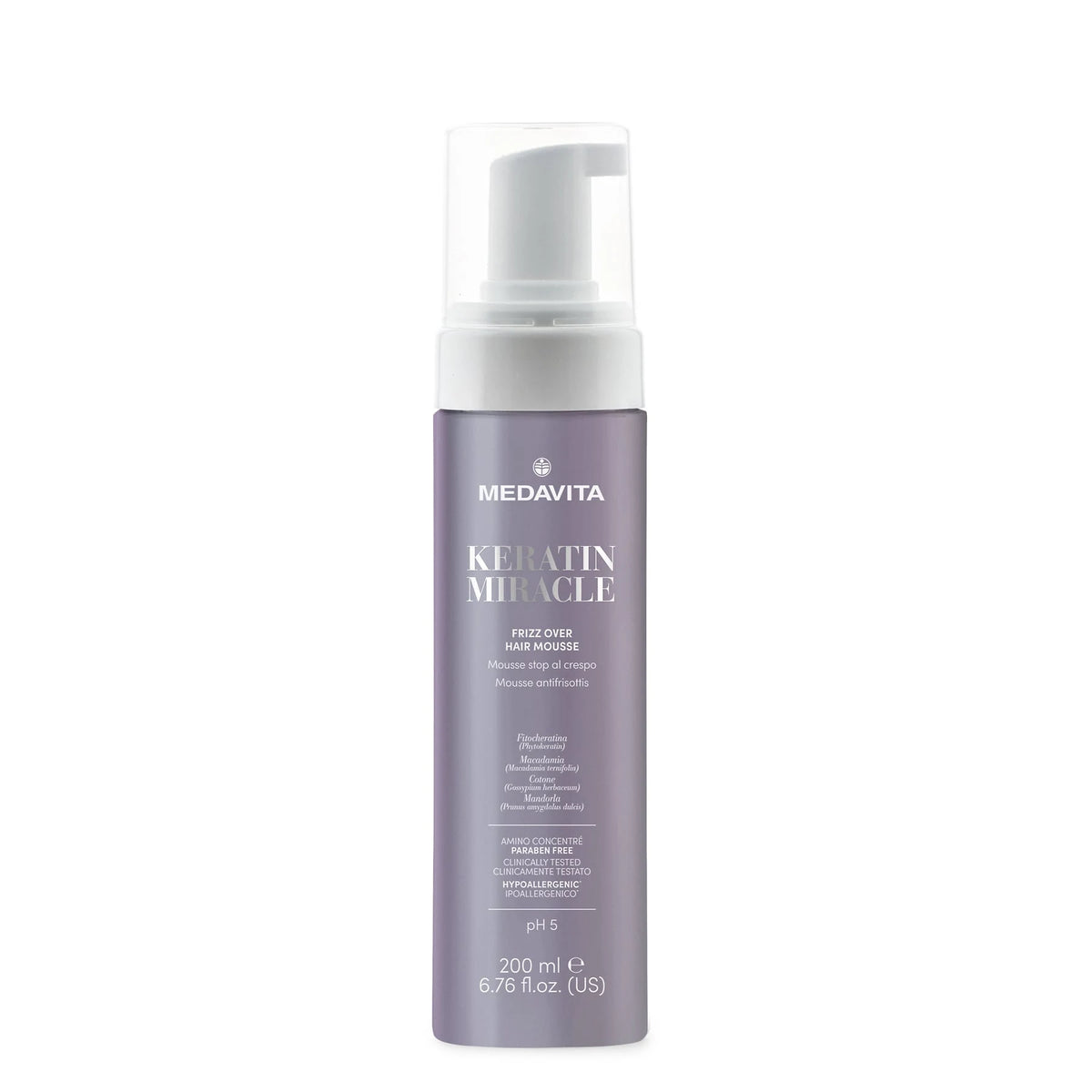 Medavita Keratin Miracle Frizz Over Hair Mousse 200ml hair mousse #Size_200ml